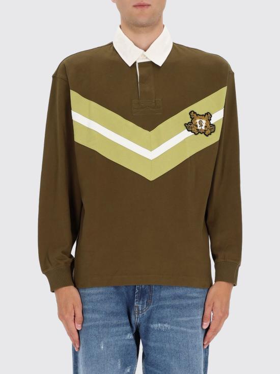 25FW 휴고보스 오버핏 럭비 스타일 긴팔 폴로셔츠 50542958 355 Green