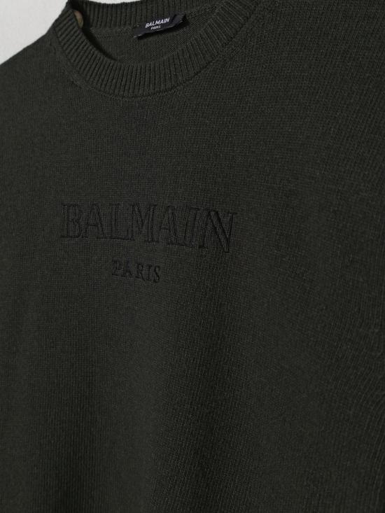 25FW [키즈] 발망 풀오버 BX9P60Z3294 762NE Green - BALMAIN