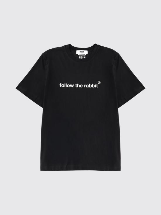 25FW 엠에스지엠 반팔 티셔츠 3940MM120257798 99 Black