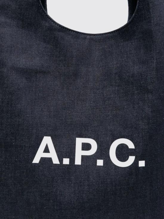 26SS 아페쎄 나논 로고 토트백 COHIZM61565 IAI Indigo - A.P.C.