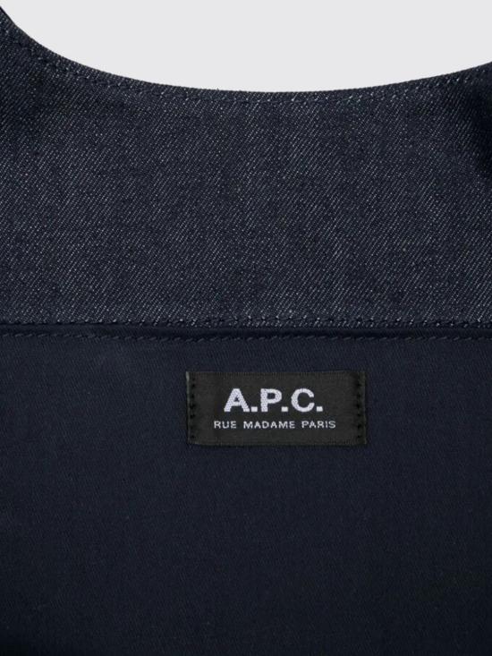 26SS 아페쎄 나논 로고 토트백 COHIZM61565 IAI Indigo - A.P.C.
