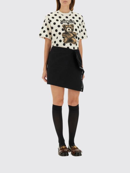 25FW 모스키노 숏 스커트 01035438 0555 Black - MOSCHINO