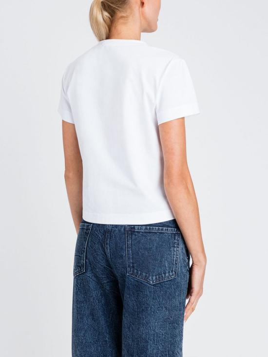 25FW 액티튜드 트윈세트 반팔 티셔츠 252AP2012 00840 White - ACTITUDE TWINSET