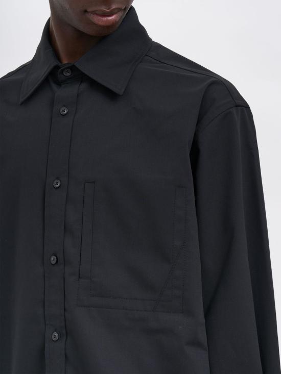 25FW 엔타이어 스튜디오 긴팔 셔츠 ESUW252031 BL Black - ENTIRE STUDIOS