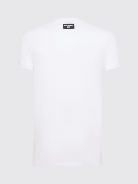 25FW 디스퀘어드2 반팔 티셔츠 D9M206000 100 White - DSQUARED2