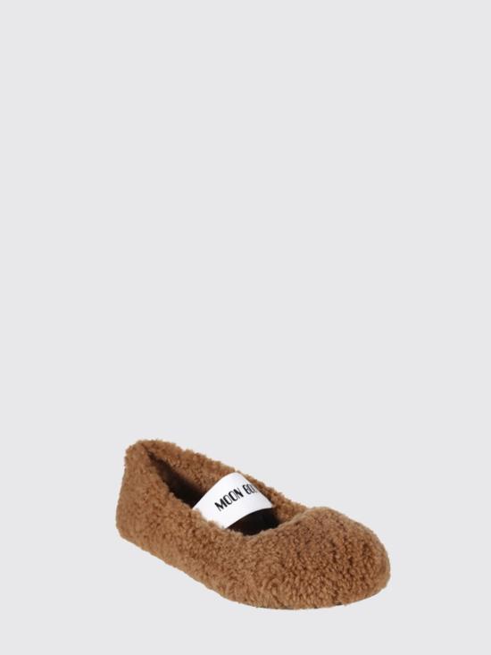 26SS 문부츠 시어링 퍼 발레리나 플랫슈즈 80D2400010 M008 Brown - MOON BOOT
