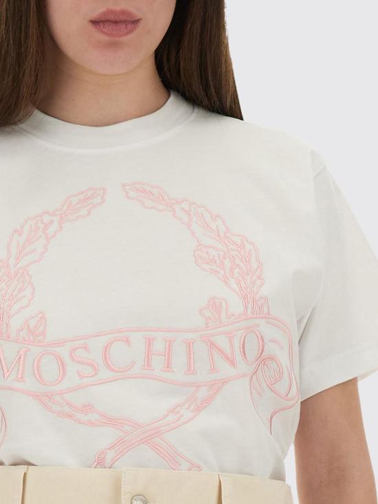 25FW 모스키노 반팔 티셔츠 07125541 1001 White - MOSCHINO