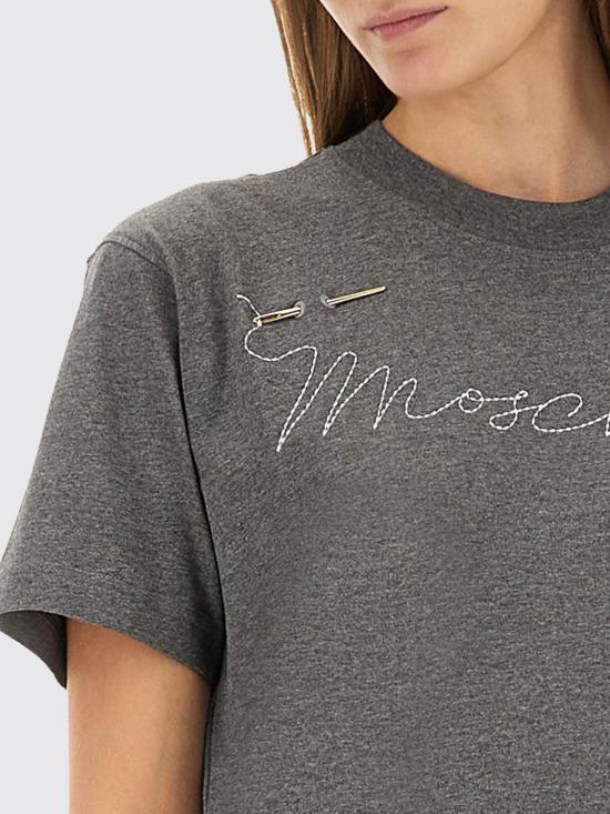 25FW 모스키노 반팔 티셔츠 07105441 1499 Grey - MOSCHINO