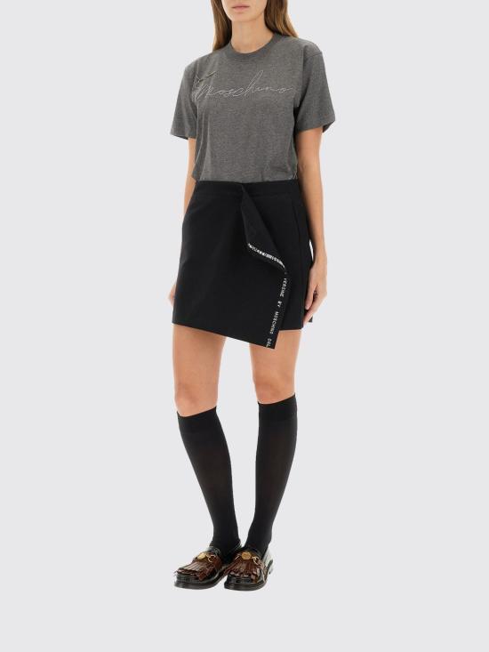 25FW 모스키노 반팔 티셔츠 07105441 1499 Grey - MOSCHINO