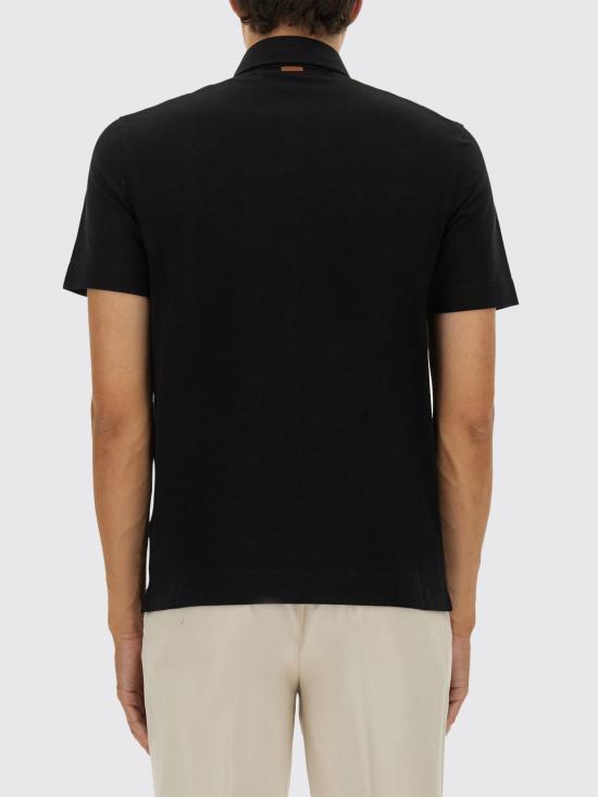 25FW 에르메네질도제냐 폴로 티셔츠 UG392A2G752 K09 Black - ERMENEGILDO ZEGNA