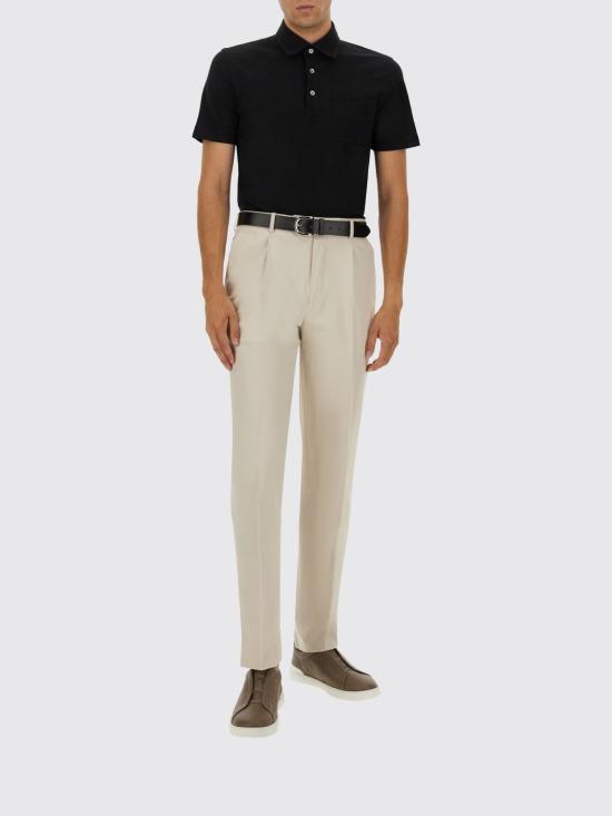 25FW 에르메네질도제냐 폴로 티셔츠 UG392A2G752 K09 Black - ERMENEGILDO ZEGNA