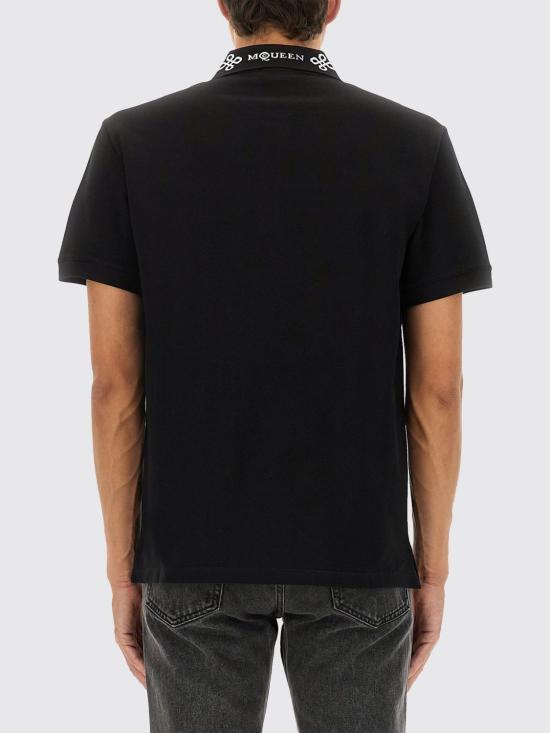 25FW 알렉산더 맥퀸 폴로 티셔츠 847736QXAAK 1000 Black - ALEXANDER MCQUEEN