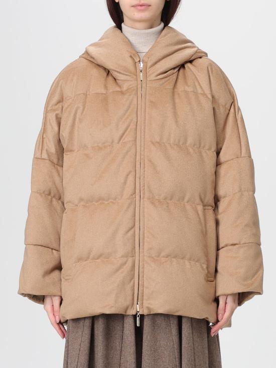 25FW 막스마라 더 큐브 데시데리오 퀼티드 패딩 자켓 2529486035600 001 Camel