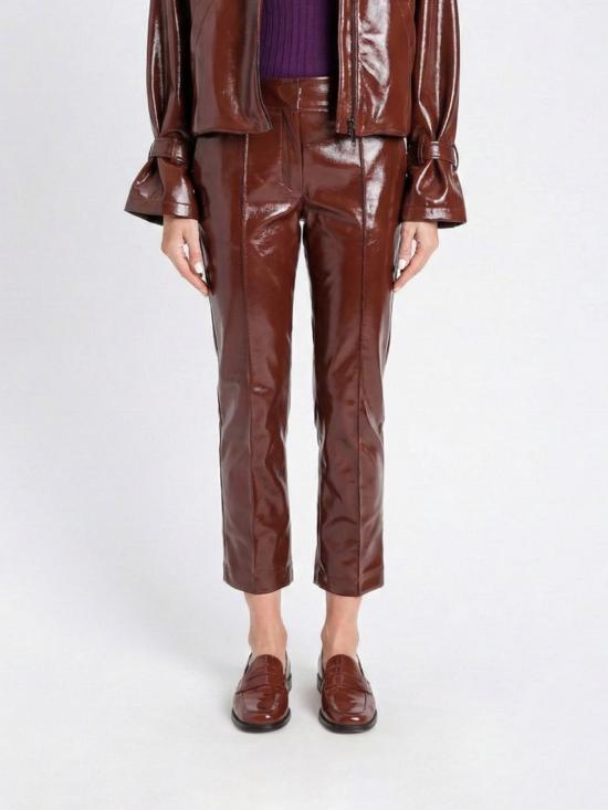 25FW 액티튜드 트윈세트 가죽 팬츠 252AP2391 12562 Brown