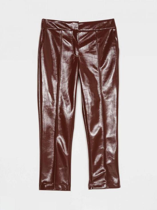 25FW 액티튜드 트윈세트 가죽 팬츠 252AP2391 12562 Brown - ACTITUDE TWINSET