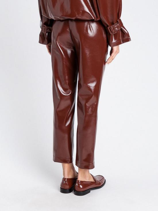 25FW 액티튜드 트윈세트 가죽 팬츠 252AP2391 12562 Brown - ACTITUDE TWINSET