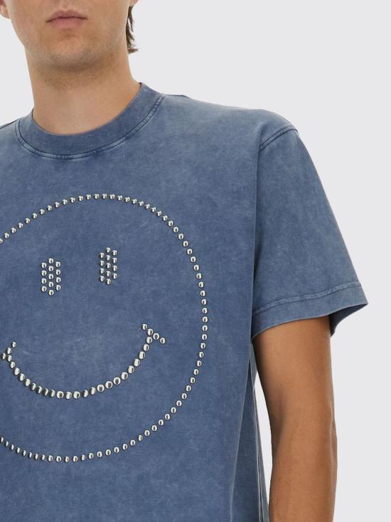 25FW 모스키노 반팔 티셔츠 07035244 1290 Blue - MOSCHINO