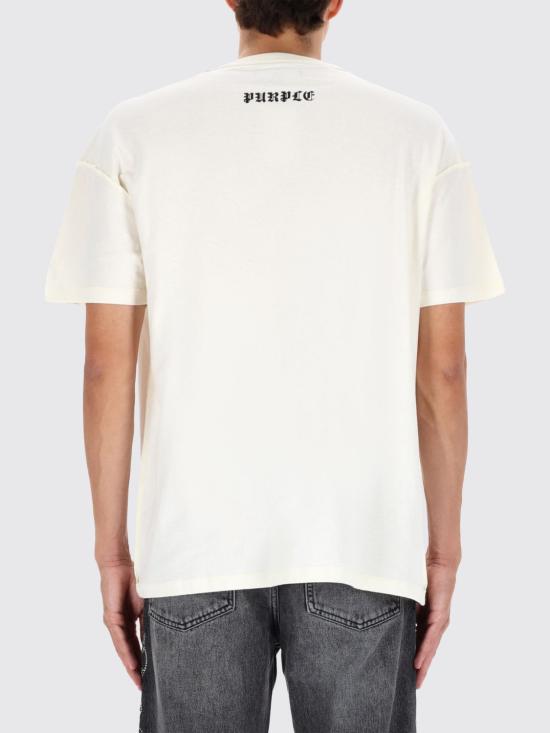 25FW 퍼플 브랜드 반팔 티셔츠 P101TWSP425 OFF White - PURPLE BRAND