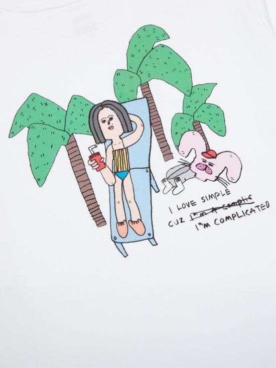  반스 반팔 티셔츠 VN000QF6WHT1 DOM - VANS