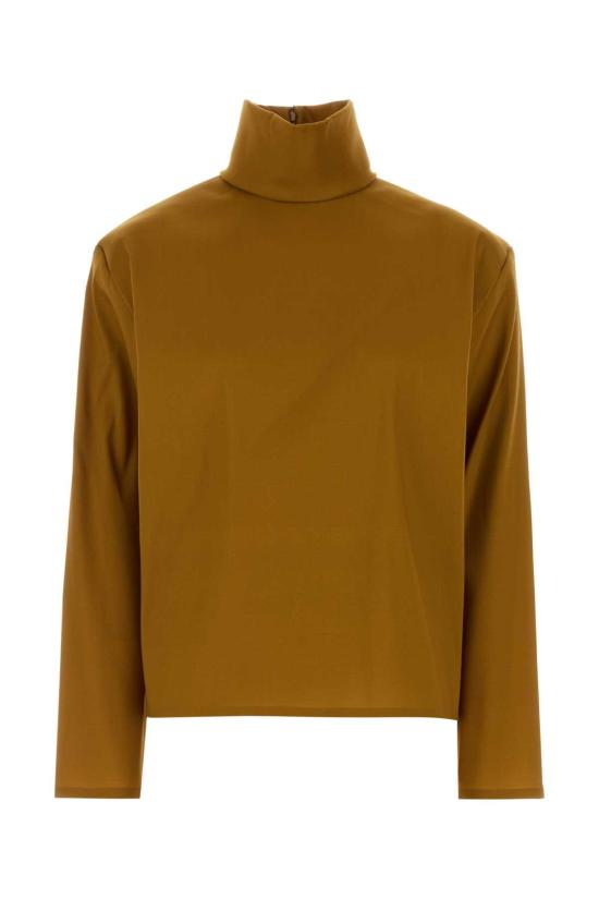 25FW 생로랑 실크 블렌드 탑  845857Y5J95 6247 Orange