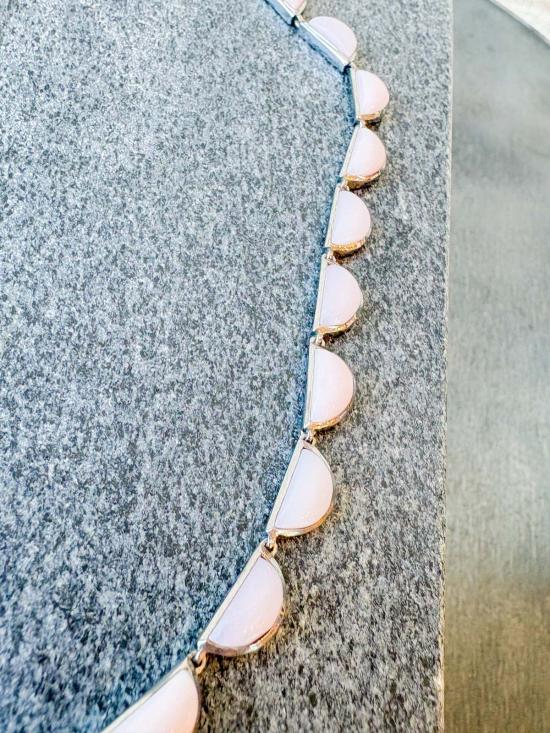  낙 암스트롱 목걸이/팬던트 나크 암스트롱 리비에르 스캘럽 네크리스 핑크 오팔 - NAK ARMSTRONG