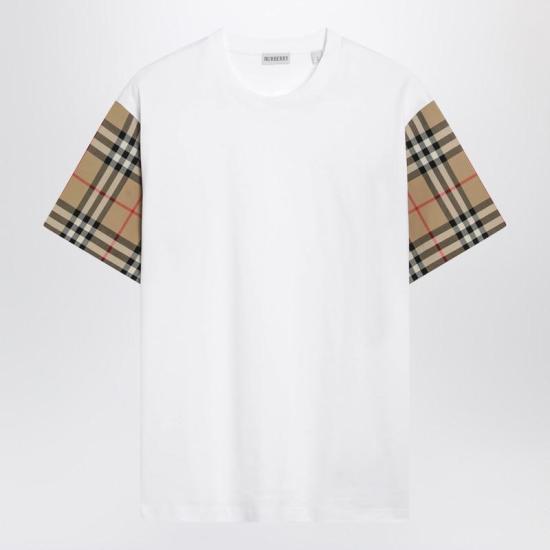 25FW 버버리 체크 코튼 티셔츠 8073029121048 R BURBE A1464 WHITE