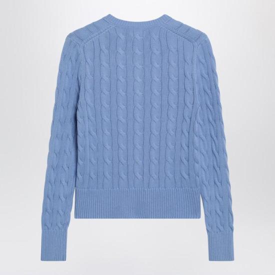 26SS 폴로 랄프로렌 폴로 자수 케이블 니트 가디건 211971868009CO S POLOR LB BLUE - POLO RALPH LAUREN