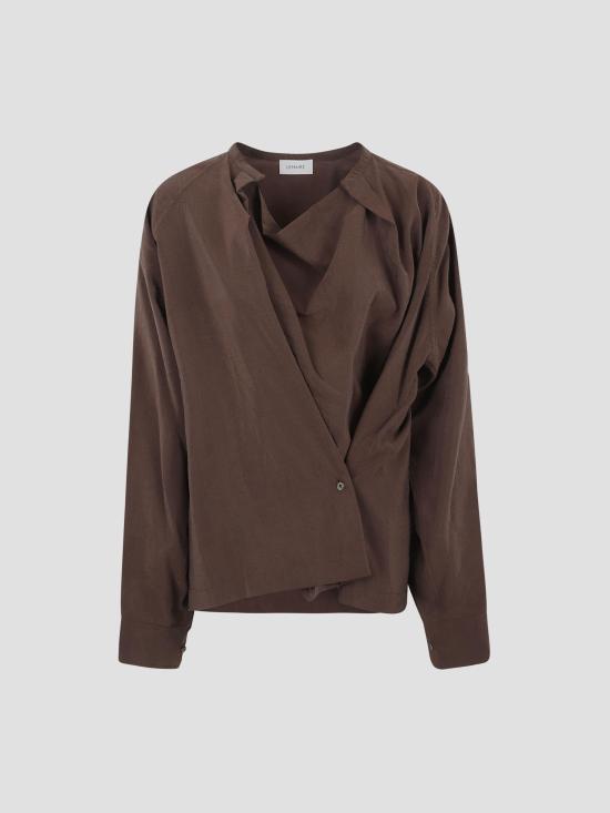 25FW 르메르 블라우스 TO1081LF1308 BR402 BROWN