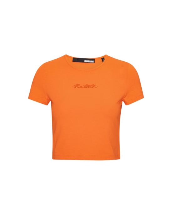  로테이트 반팔 티셔츠 ROTW241PRTS028OR VIBRANT ORANGE DOM