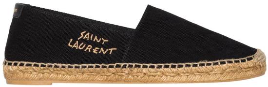  생로랑 캔버스 자수 에스파드리유 6059561P2101000 BLACK
