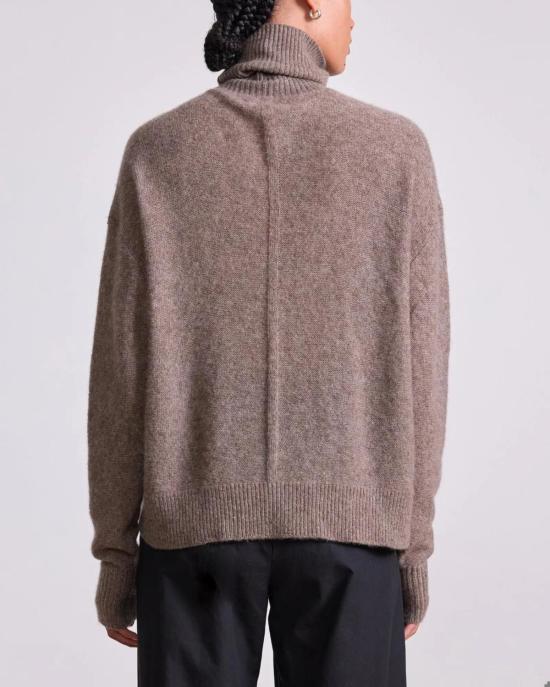  어피스 어파트 터틀넥 Apiece Apart 가장 부드러운 티슈 웨이트  헤이즐넛 - APIECE APART