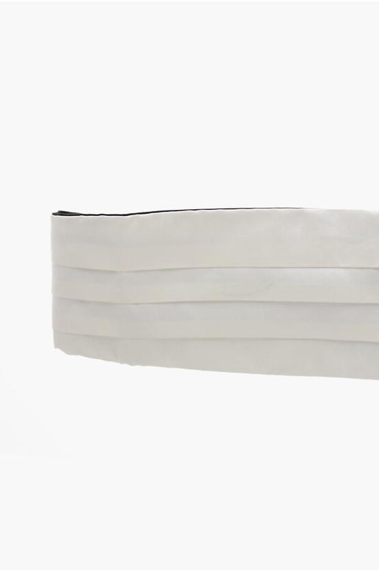  꼬르넬리아니 패브릭 벨트 76U307 5820310 028 FASCIA SMOKING White - CORNELIANI