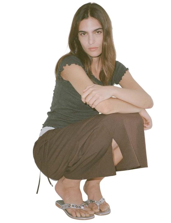  데이지 스튜디오 미디 스커트 미드 데이 스커트 엄버 - DEIJI STUDIO