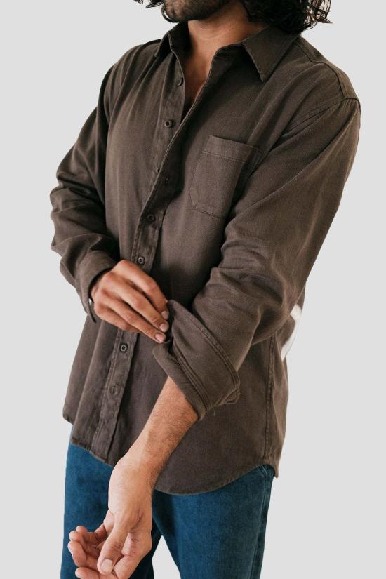  영메이븐 긴팔 셔츠 융마벤 알더  커피빈 - JUNGMAVEN