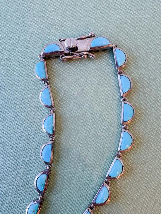  낙 암스트롱 목걸이/팬던트 나크 암스트롱 리비에르 스캘럽 네크리스 터키석 - NAK ARMSTRONG