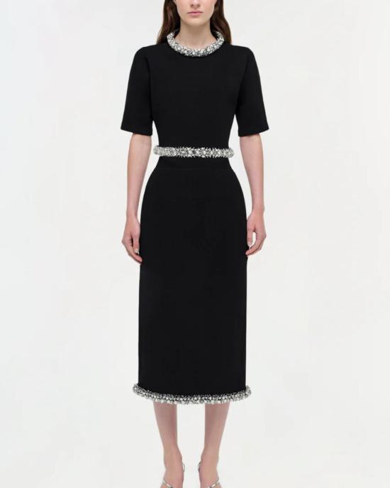  조나단 심카이 반팔 티셔츠 오젤 S/S 크루넥 탑 블랙 - JONATHAN SIMKHAI