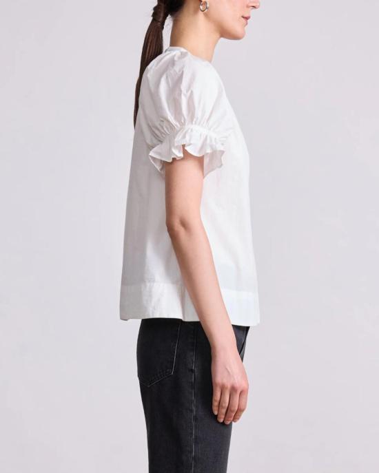  어피스 어파트 블라우스 어피스 아파트 로 카포 탑 크림 - APIECE APART