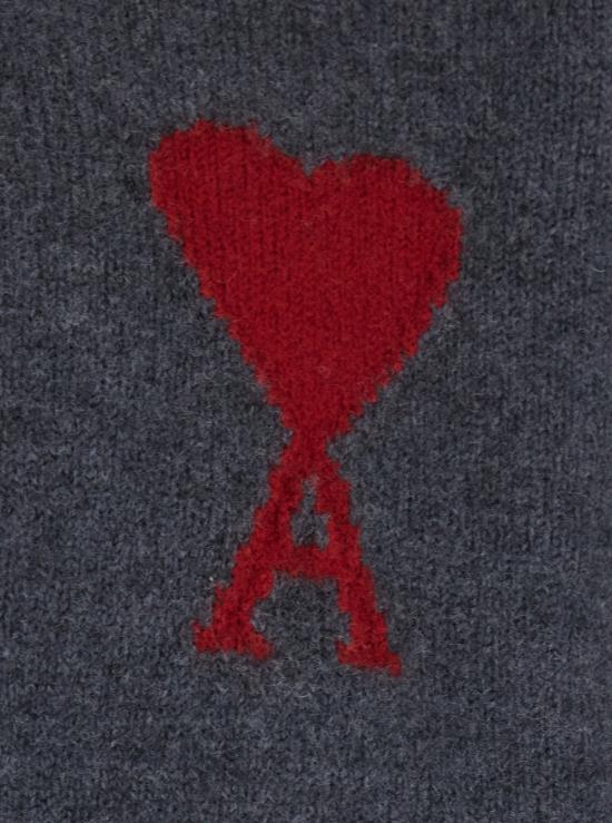 26SS 아미 빅 하트 울 크루넥 스웨터 UKS838018084 Grey - AMI