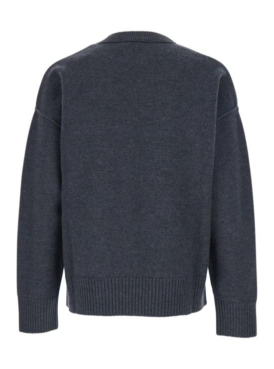 26SS 아미 빅 하트 울 크루넥 스웨터 UKS838018084 Grey - AMI