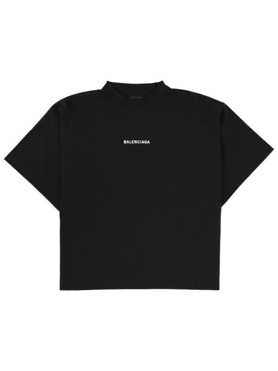 26FW 발렌시아가 반팔 티셔츠 818431 TPVK11070 BLACK