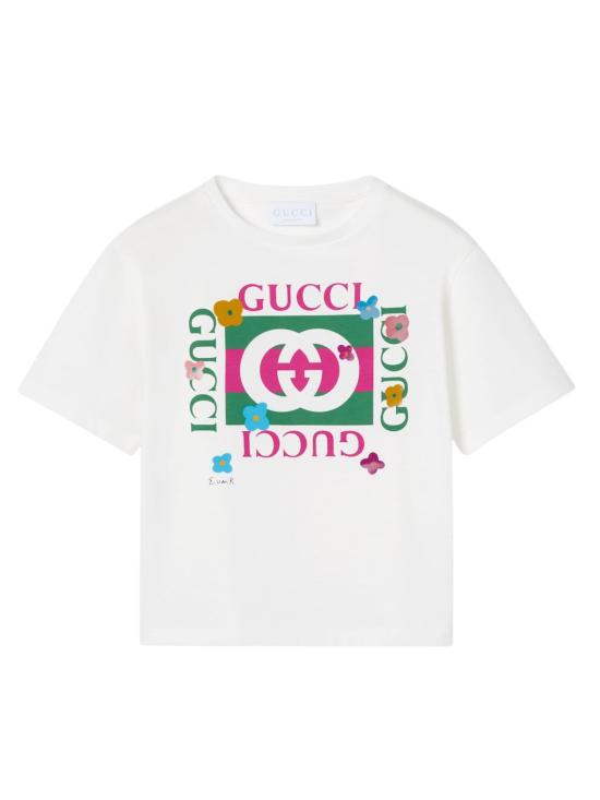 25FW [키즈] 구찌 티셔츠 835229 XJHFJ 9214 NEW WHITE