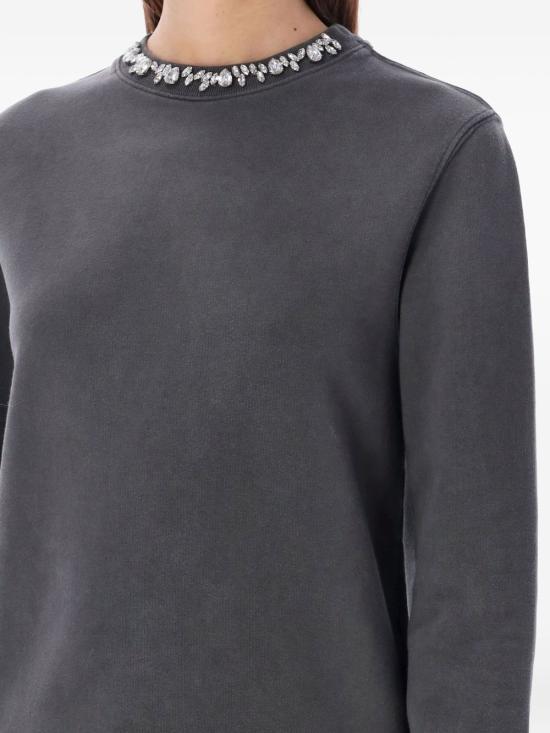 26SS 골든구스 크리스탈 스웨트셔츠 GWP01223 P00067260318 Grey - GOLDEN GOOSE