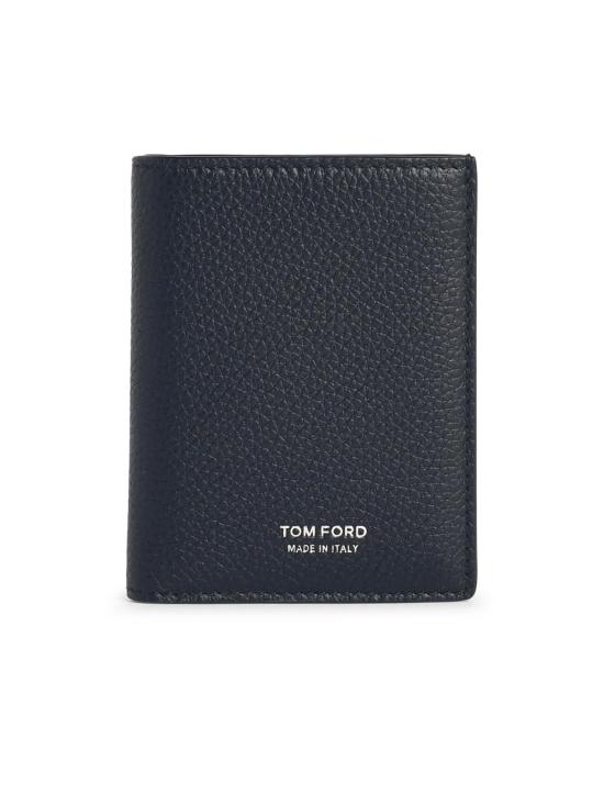 26FW 톰포드 그레인 레더 로고 폴디드 카드 홀더 Y0279 LCL158SNAA Black