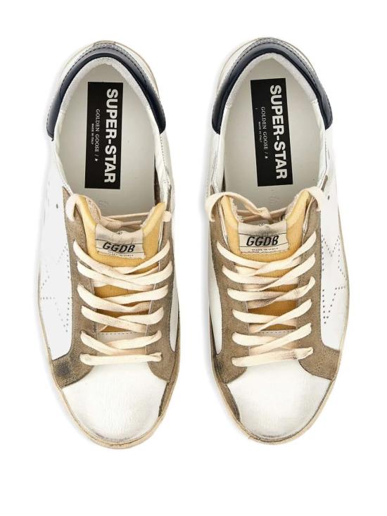 26SS 골든구스 슈퍼스타 스니커즈 GMF00360 F003184 81753 098 81753 WHITE YELLOW TAUPE NIGHT BLUE - GOLDEN GOOSE