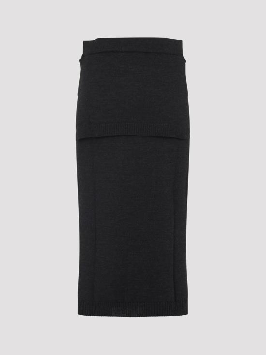 25FW 르메르 트롱프뢰유 스커트 SK1058LK087BK966 Dark Grey - LEMAIRE