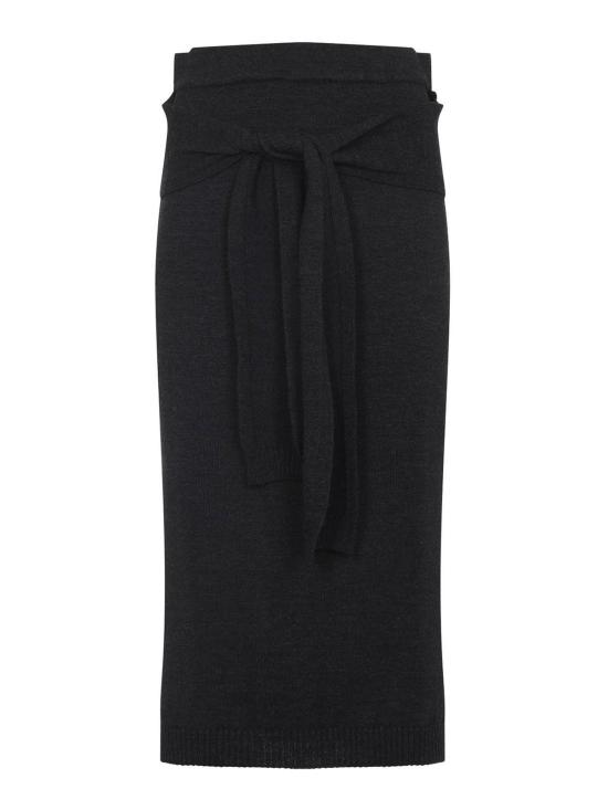 25FW 르메르 트롱프뢰유 스커트 SK1058LK087BK966 Dark Grey