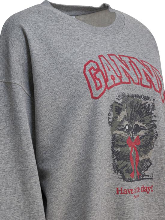 26SS 가니 긴팔 티셔츠 A1060016920 Grey - GANNI