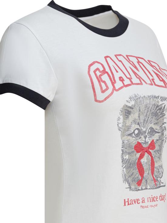 26SS 가니 반팔 티셔츠 A1050030151 White - GANNI