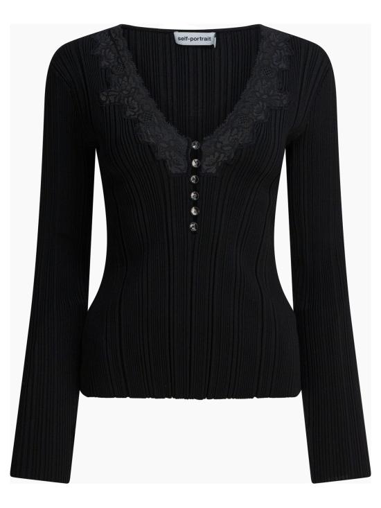 25FW 셀프 포트레이트 탑 AW25 042T BBLACK Black