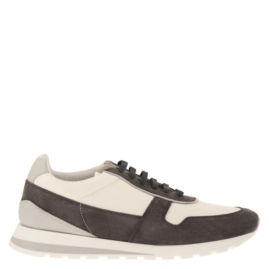 25FW 브루넬로 쿠치넬리 스니커즈 MZUESLA289 CHALK